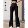 Women's Spring and Summer High-Waisted Tight-Fitting Flared Pants, Slim Leg Long Black Pants, Thin Wide Leg Pants for Slim Women