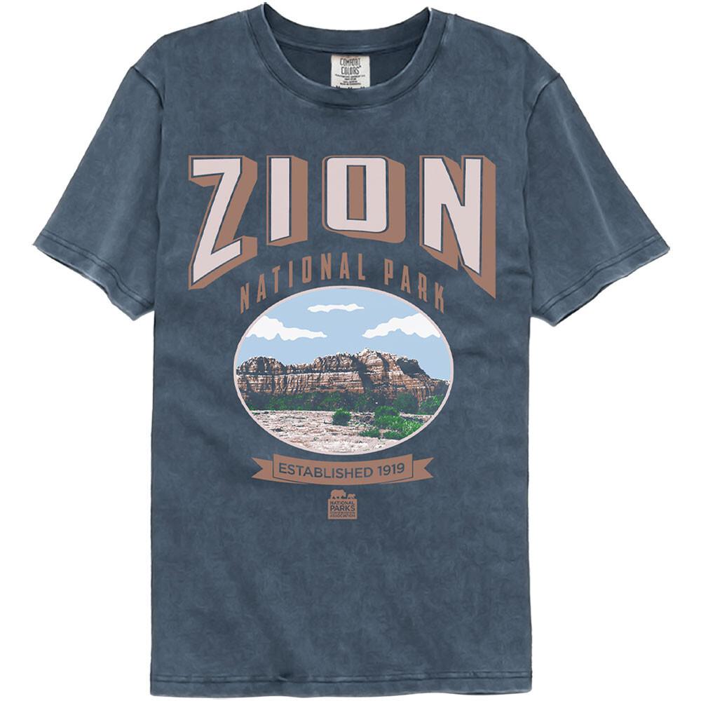 United States Zion National Parks Est 1919 Utah Mountain View Men T Shirt M
