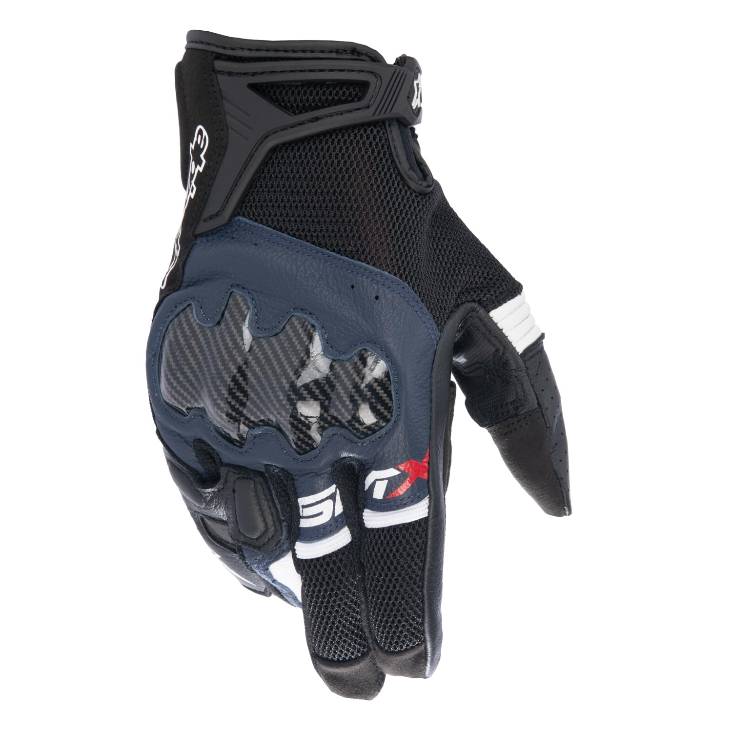 

Alpinestars Motorcycle Gloves Black/Dark Blue/White (Size: XL) SMX-R Gloves XL