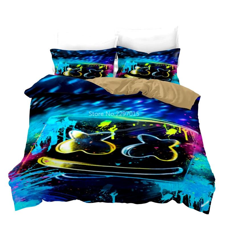 Hemtextil Marshmello 3d Sängklädesset Europa/USA/Australien Twin Full Queen King Påslakan Set Örngott Linne Dropshipping