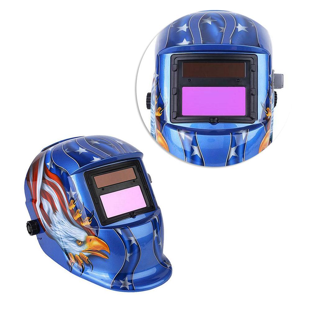 Leopard Solar Powered Auto Darkening Welding Helmet Mask Welders Arc Tig Mig UK