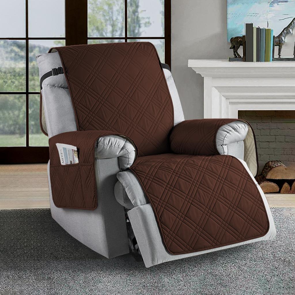 Waterproof Recliner Chair Cover, Non Slip Recliner Covers for Recliner Chair with Pocket, Pet Scratch-Resistant Sofa Slipcover