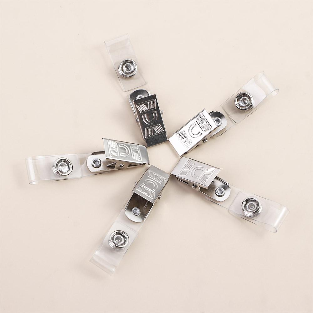Metal Stainless steel Name Tag Badge Reel Clips Badge Holder Clip ID Card Clips Card Clip Holders