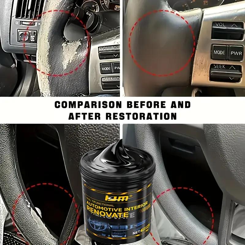 Car Interior Renewal Wax-Restores Faded Plastic Components,Adds Luster to Interior Surfaces,Protects Tires,Reduces Yellowing
