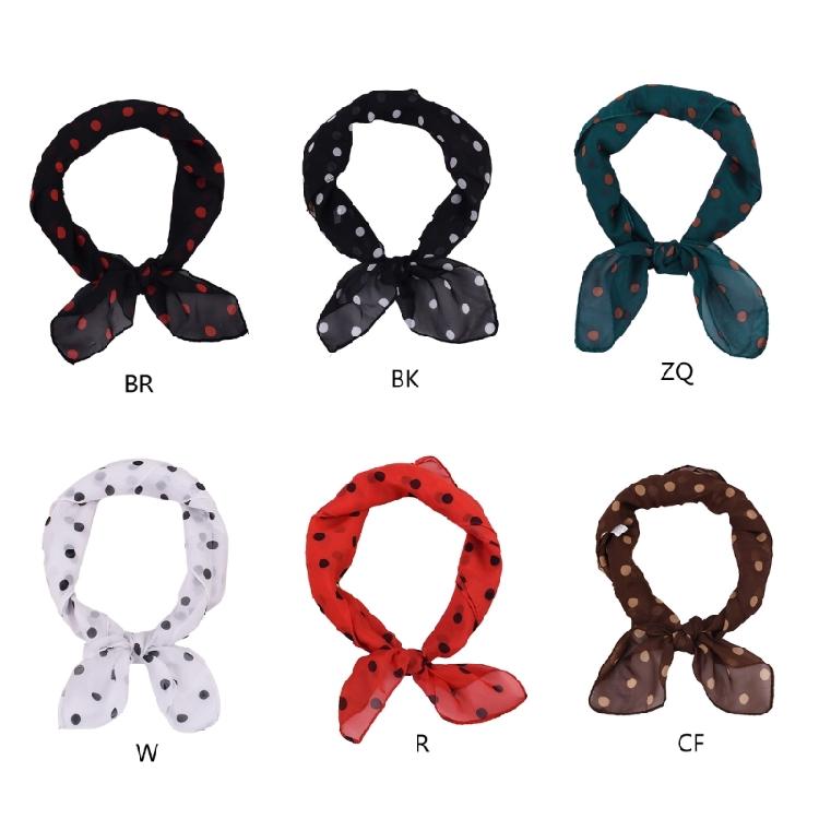 Lady Neckerchief Dotted Neck Scarf for Casual and Formal Attire Square Scarf