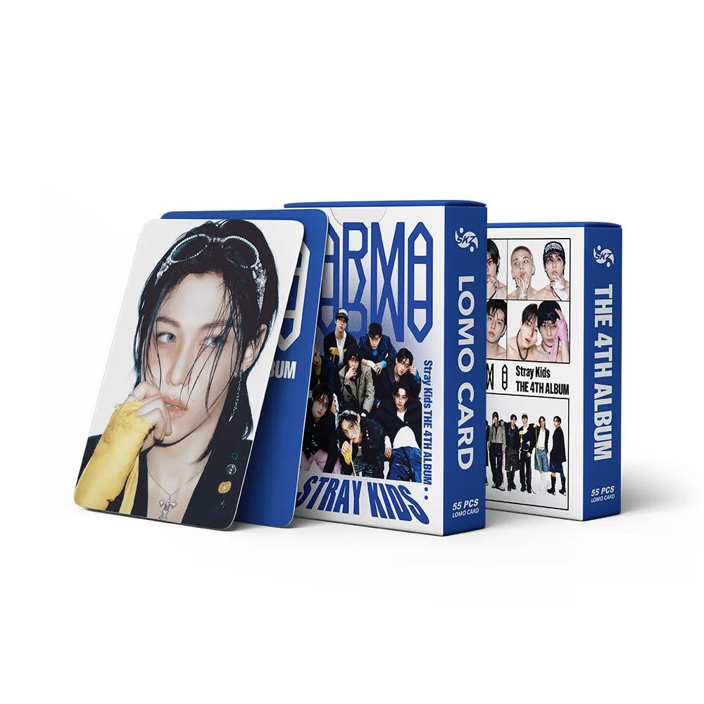 55 Stück StrayKids neues Album KARMA 4. Peripherie-Po-Karte SKZOO Album Dekoration Gedenk-Lomo-Karte