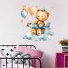 Cartoon Bear Cloud Stars Balloons Wall Stickers for Kids Room Nursery Home Decor Peel and Stick Removable Wall Art Cartoon Wall Decals