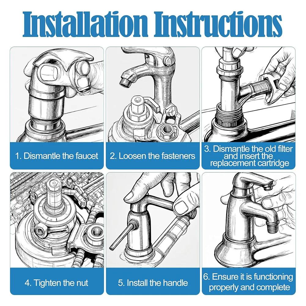 

Stainless Steel And Plastic Faucet Replacement Cartridges Compatible With 1224 Models, Dual Handle Shower Tub Valve Parts China Mainland