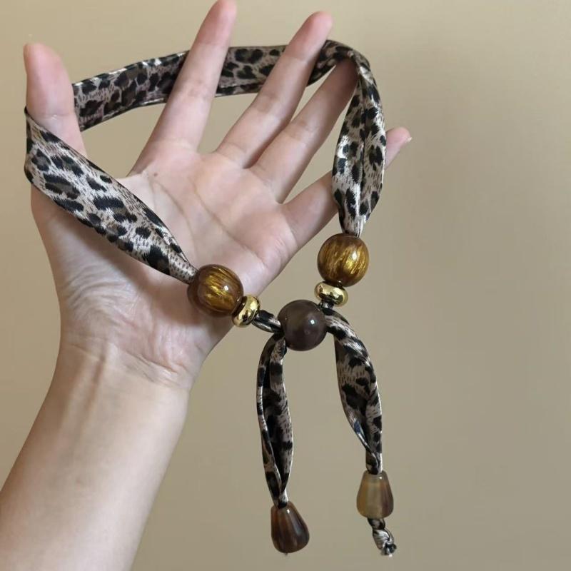 

Fashion Elegant Silk Scarf Necklace With A Sense Of Premium Pendant Versatile Light Luxury Accessory
