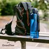 GRANDTIES Sports Tritan Plastic Water Bottle with Straw, Removable, Leakproof, BPA-Free, Dishwasher Safe, Travel Water Bottle with Strap ? Reusable Wa