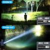 5000MAH Powerful dual light source flashlight built-in 18650 battery rechargeable Type-c flashlight fishing hunting flashlight
