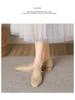 2023 Retro Low-Heeled Mary Jane Shoes: Square Toe, Soft Leather, Shallow-Mouth with Buckle Design for Women
