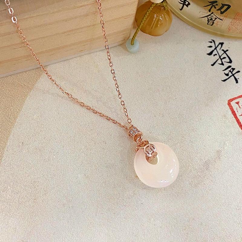 Colier Ping An Clover cu bețișoare albe pentru femei, nou, luxos, cu design de nișă, cu pandantiv, tendință