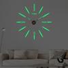 Acrylic 3D Decorative Wall Stickers, DIY Luminous Clock, Bedroom and Living Room Mirror Wall Clock, Silent Clock