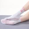 Cotton Pilates Socks Breathable Mid Tube Socks New Cherry Embroidery Socks