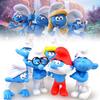Encantador Desenho Animado Smurfs Conjunto de 6 Adoráveis Bonecos Colecionáveis de PVC