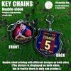 FC BARCA Acrylic Keychain – 2D Double-Sided Keyring for Bag, Keys, Backpack, Gavi Raphinha Pedri Yamal Cubarsi Football Pendant
