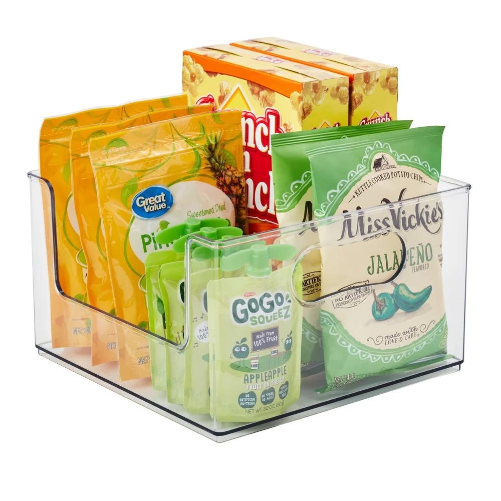 Open Front Bin Clear Plastic Modular Storage System Organizer 10in X10in X 6in