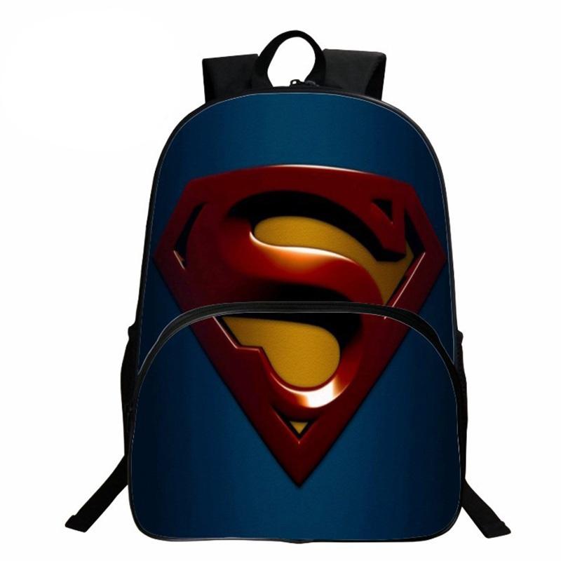 Stylish Cartoon Print Softback Fashion Super Hero Backpack For Kids