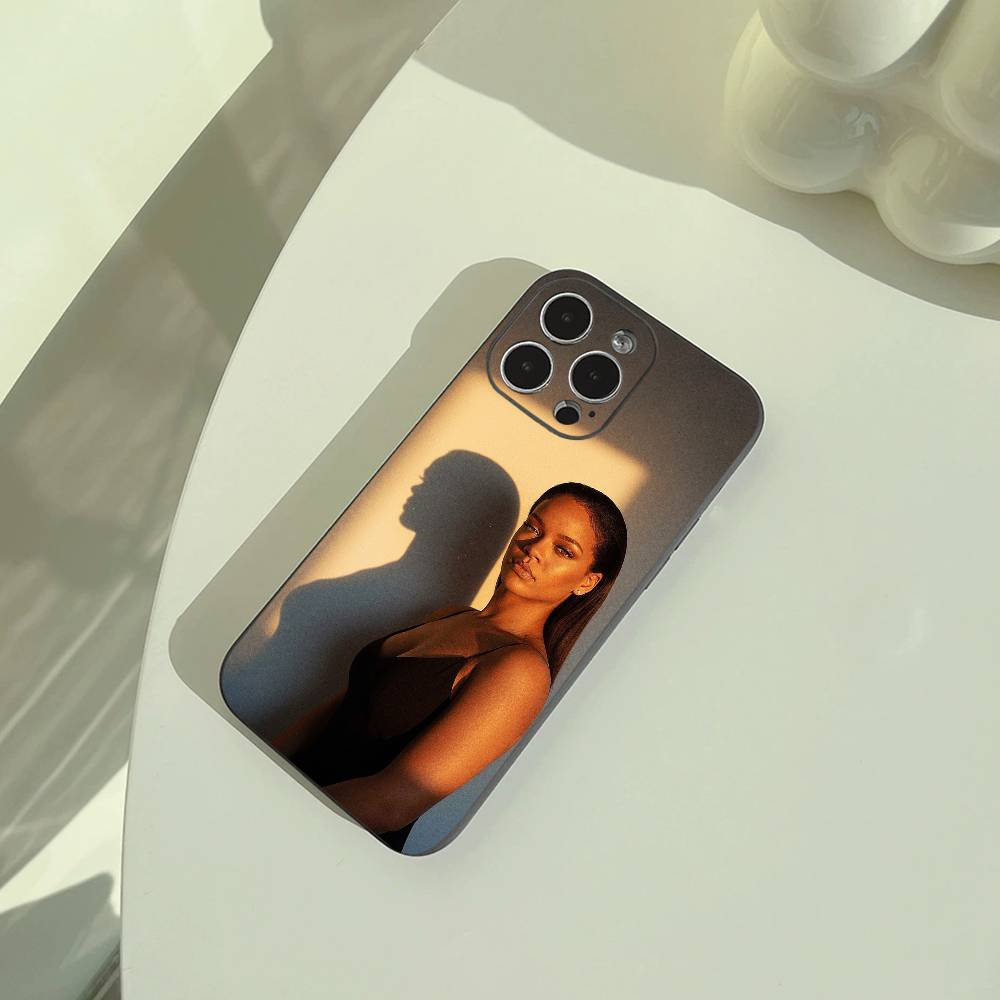 

music -legend-Rihanna Phone Case For iPhone 17,16,15,14,13,12,11 Pro Max,16/15/14Plus,XS Soft Black Cover iPhone13PROMAX