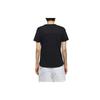 Adidas Buchstaben-Logo-Print Sport Kurzarm-T-Shirt Damen Tops Schwarz DY8637