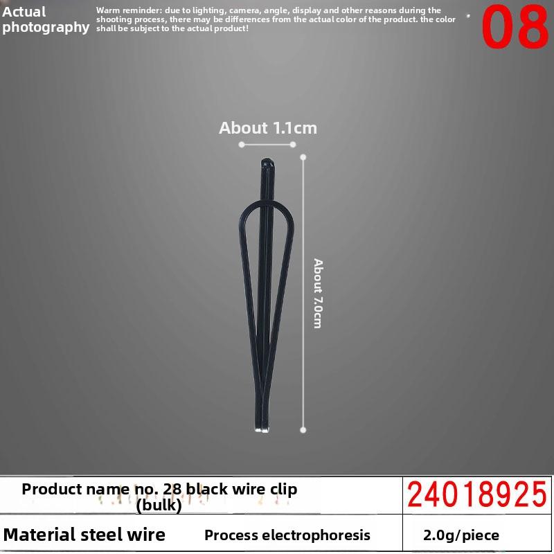 Thickened Square BB Clips Water Drop Clips Metal HeadwearHair Accessories BangsBlack Hair Clips