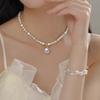 Collana Pendente da Donna in Oro 14K Placcato con Perla d'Acqua Dolce Naturale Barocca - Regali per la Festa della Mamma