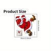 1pcs Christmas Climbing Santa Claus Sticker, Toilet Lid Decorative Sticker Restroom Renovation Removable Stickers