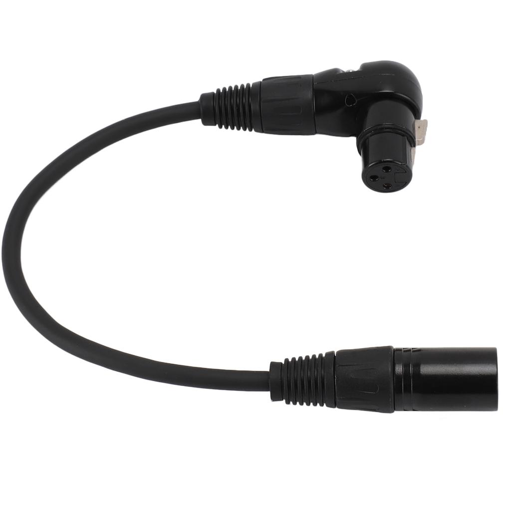XLR Microphone Extension Cable Adapter 90 Degree XLR Female to Straight XLR Male Cable Adapter for Speaker Recording