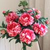 Silk Peony Bouquet - Artificial Floral Arrangement for Home Decor & Photo Props