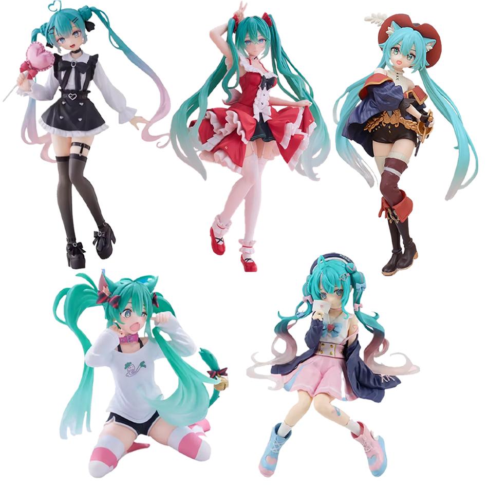 20CM Anime Hatsune Miku X Cinnamoroll Figure Anime Peripheral Collectible Models Decorative Decorations Children Kawaii Gift‘s