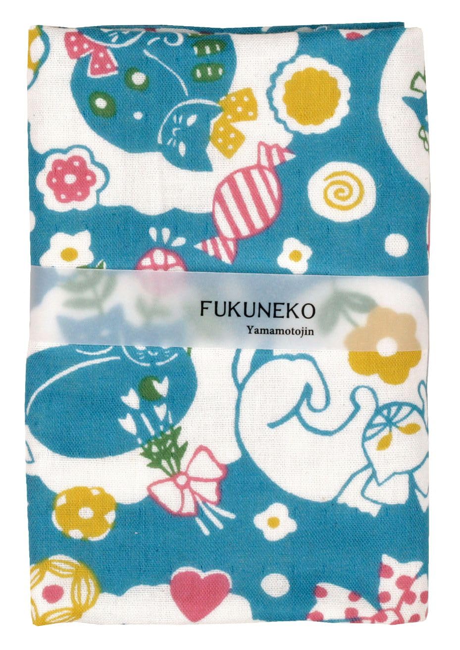 Yamamoto Jin Store Double Gauze Tenugui Hand Made in Japan (Japanese Towel)  Afternoon Cat  [5012]