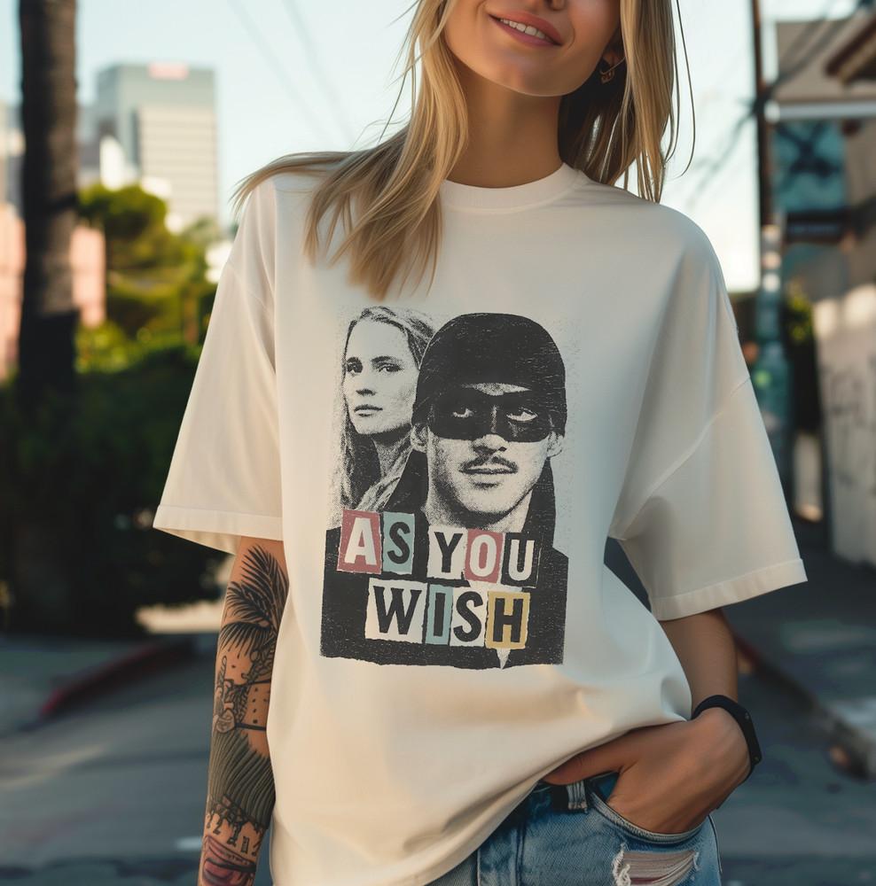 The Princess Bride Punk TShirt | As You Wish Quote Retro Tee | Comfort Colors Unisex T-Shirt XXXL