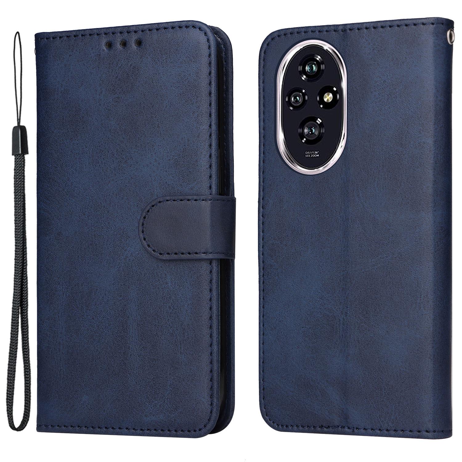 

Чехол для Honor 200 5G из ПУ кожи, подставка, чехол для телефона с 3 слотами для карт Blue