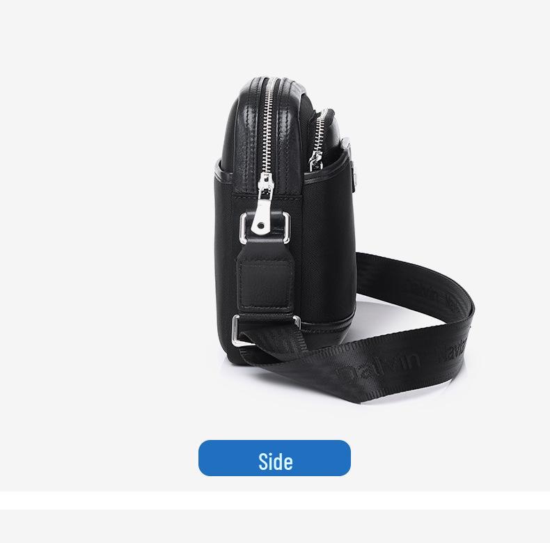 Men's Genuine Leather Single Shoulder Crossbody Bag - Mini Cowhide Casual Backpack