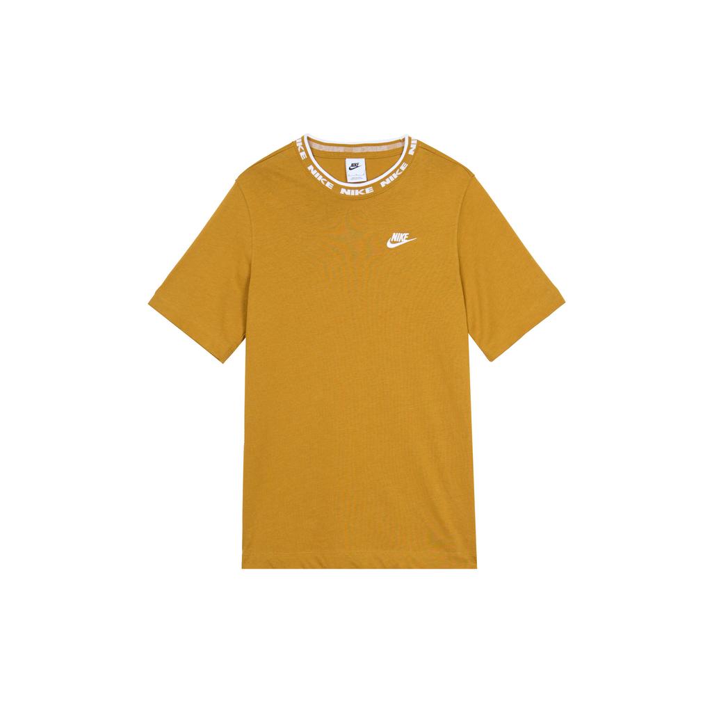 New Nike Set-in Sleeve T-Shirt Men's Yellow FB7310-716