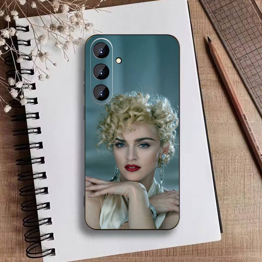 Singer T-Madonna Phone Case For Samsung Galaxy A73,21,22,32,71,53,52,51,80,5G Soft Black Cover