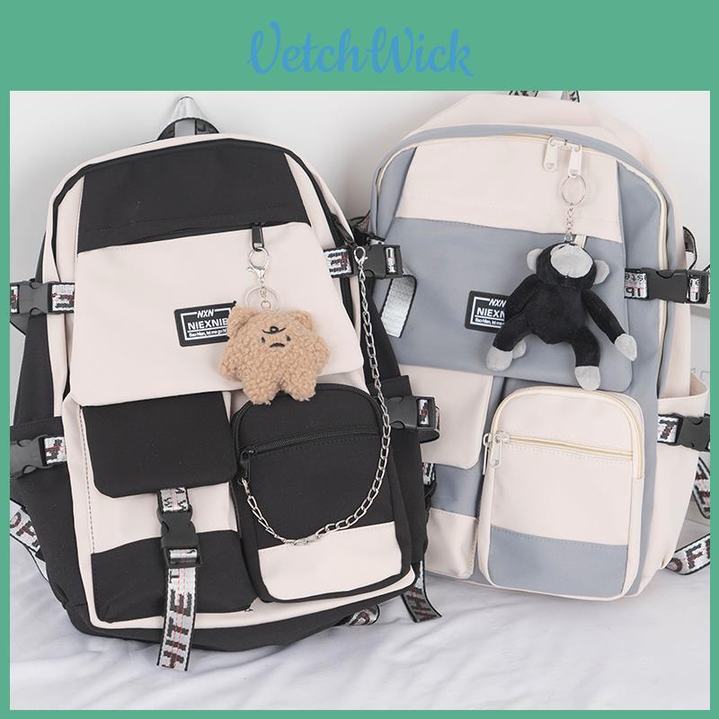 Large Capacity Ins Cool School Bag For Junior High School Boys Workwear Style Backpack For Girls Japanese Style