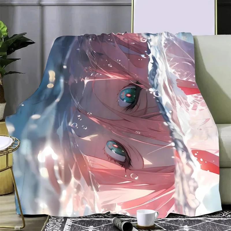 Sexy Girl ZERO TWO DARLING Printed Blanket Picnic Blankets Warm Blanket Soft and Comfortable Blanket Home Travel Birthday Gifts