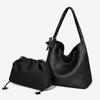 Premium Hand-woven Bag Large Pu Material Large Capacity Mother and Child Tote Bag Underarm Bag
