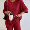 “2025 European & American Women's Fashion: Summer Two-piece Knit Set with Short Sleeves”