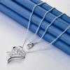 925 Sterling Silver 16-30 Inch Exquisite Heart-shaped Zircon Pendant Necklace for Women's Wedding Fashion Gifts, Jewelry