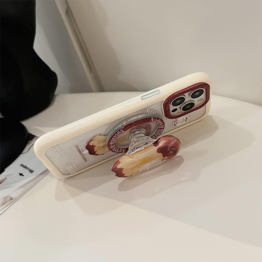 Red Apple Magnetic Stent 16 Applicable for IPhone14ProMax Apple 15 Mobile Case 13 Acrylic 12 Advanced