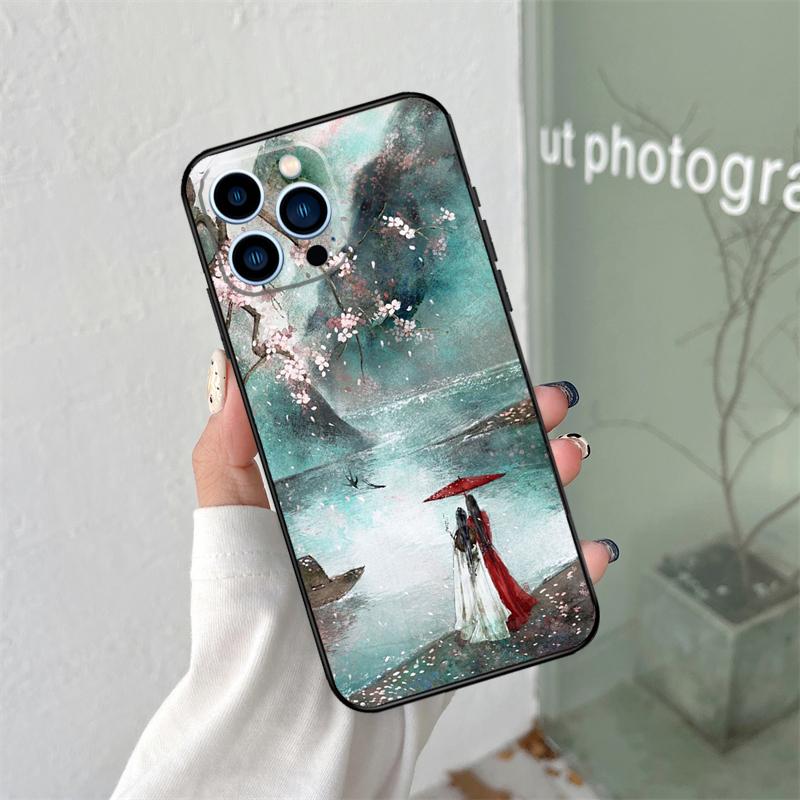 

Heaven Official’s Blessing Silicone Soft Case For iPhone 17 Air 11 14 15 16 Pro Max 12 13 Mini 16 Plus 16e Back Cover iPhone 16e