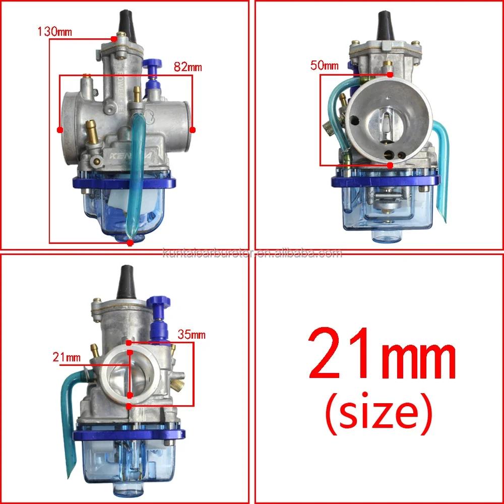 Motocyklový karburátor s plochou clonou, karburátor pro enduro závodní karburátor, vzduchový filtr pro Keihin Pwk 21-34mm, příslušenství pro terénní vozidla