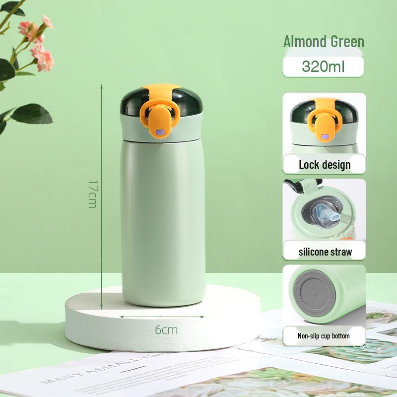 Kids' Thermos Straw Cup: Portable, Insulated, Bounce-Top for On-the-Go. Ideal for Students and Active Lifestyles.