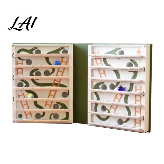 Board Game Gift Snakes Ladders Toy with Auto-Snake Mechanism Hidden Dice Instant