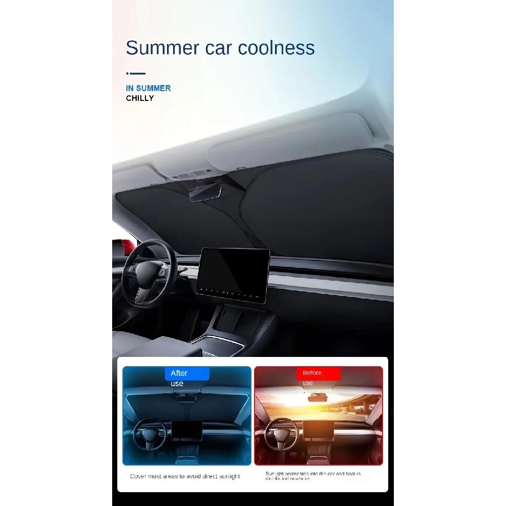 1-Piece Car Front Windshield Sunshade, Summer Sun Protection and Uv Protection Sunshade