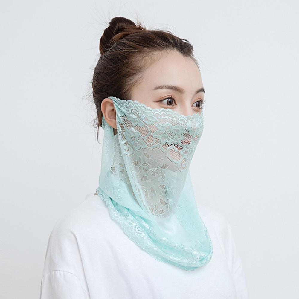 Lace Face Bandana Anti-UV Neck Mask New Sunscreen Face Scarf Summer