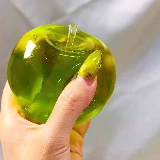Clear Fruit Squeeze Toy Anxiety Relief Simulated Fruit Stress Ball Focus Aid Relaxation Fruit Sensory Fidget Toy Decompression